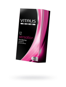 264 Презервативы Vitalis, premium, sensation, кольца, точечные, 18 см, 5,3 см, 12 шт.