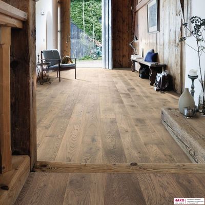 Паркетная доска Haro Дуб Табако Серый 530795 1-пол масло
