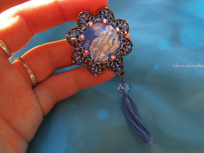 От второй звезды направо и прямо до утра!.. (Питер Пен) Волшебное украшение - брошь с небом и звёздами