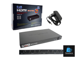 Разветлитель H139 HDMI Splitter 1x8 port (Black)