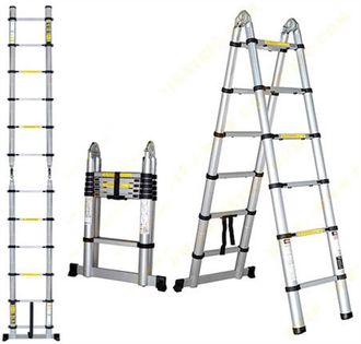 Лестница-стремянка телескопическая шарнирная 1,89м/3,8м