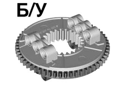 ! Б/У - Technic Turntable 56 Tooth with Black Top 48452 / 48168, Light Bluish Gray (48452cx1 / 4624645) - Б/У