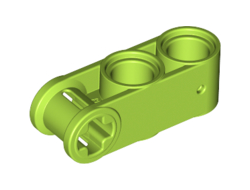Technic, Axle and Pin Connector Perpendicular 3L with 2 Pin Holes, Lime (42003 / 4263145 / 6211876 / 6273728)