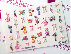 3D Слайдер-дизайн - 1011 - Пуанты, балерины, духи и цветы