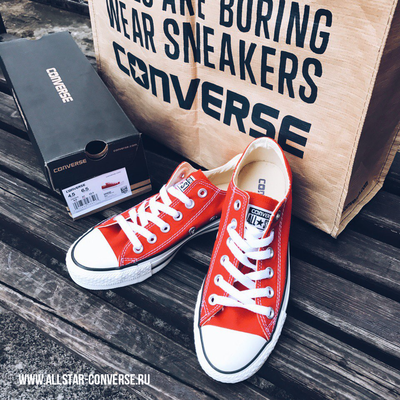 Заказать Кеды Converse All Star красные низкие M9696C