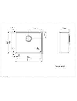 Мойка Reginox Tampa 50x40 PVD Gold