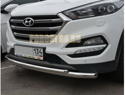 Защита переднего бампера d60/42 для Hyundai Tucson 2015-2018