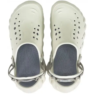 CROCS ECHO CLOG BONE GREY БЕЛЫЕ С СЕРЫМ