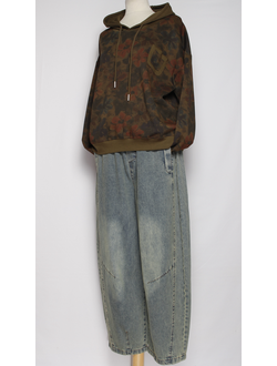 Джинсы тонкие "Двойные строчки" голубые р.48-54