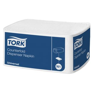 10935 Tork Universal диспенсерные салфетки Сounterfold 30х33 см N1 белые