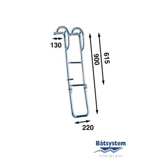 Трап носовой Batsystem BU75P 900 x 220 мм 3 ступеньки, 9519037483