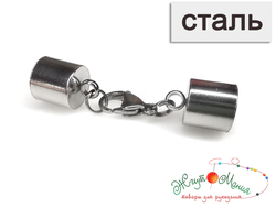 КОМПЛЕКТ ФУРНИТУРЫ ИЗ НЕРЖАВЕЮЩЕЙ СТАЛИ - КОЛПАЧКИ С ЗАСТЁЖКОЙ - 10мм - СТАЛЬ