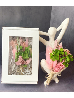 Сухоцветы, набор 10 розовый