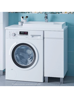 Раковина над стиральной машиной Юпитер 90х50 с напольной тумбой Санта Марс 29 R