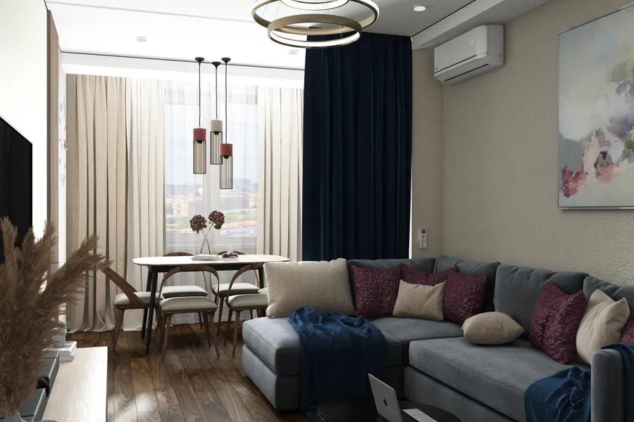 ЖК Континенталь. Гостиная