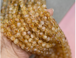 Цитрин шар 8 мм нить 38см