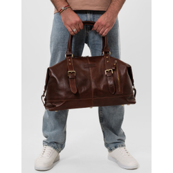 Кожаная дорожная сумка Campora Premium brown (арт. 
4019-53)