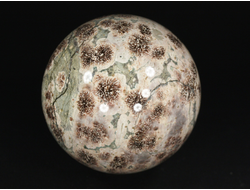 Шар "Яшма цветочная, хризантемовая", Казахстан (70 мм, 469 г) №29775