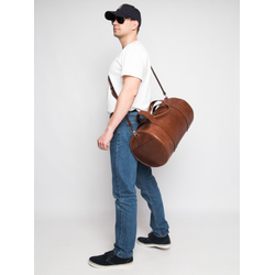 Кожаная дорожная сумка Faenza Premium cognac (арт. 
4033-03)