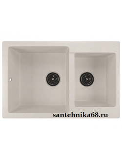 Мойка из искусственного мрамора MIXLINE ML-GM30 двухчашевая 500*770*200мм