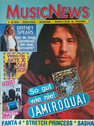 Music News Magazine June 1999 Jamiroquai, Britney, Иностранные музыкальные журналы, Intpressshop