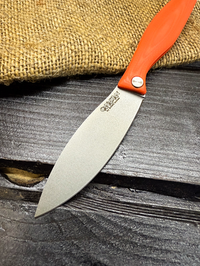 Фрикционный складной нож Канадец Малый сталь VG-10, рукоять G10 оранжевый
