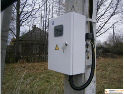 Замена щитка на столбе участка ИВАНМАСТЕР