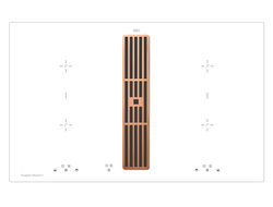 Индукционная варочная панель с вытяжкой Kuppersbusch KMI 8500.0 WR Copper