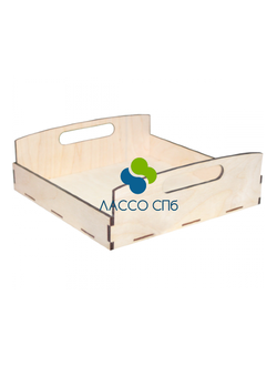 Фанера Заготовка для декорирования Поднос Квадрат 30 х 30 х 10 см