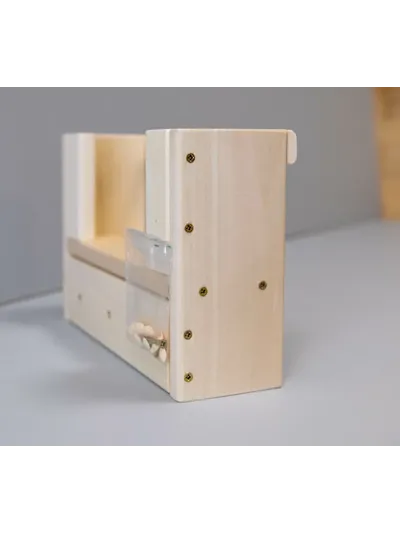 Полка настенная прямая 50см 5 крючков