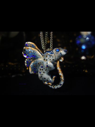 Волшебное колье "Снежная Ночница, Крылатая Мышка", Новогодний подарок