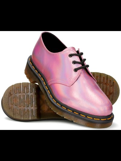 DR.MARTENS 1461 ICED METALLIC 3 EYE BOOT PINK