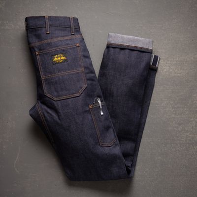 Джинсы =Brave Star= Die Hard Double Knee 14oz Hardline Japan Selvage Denim Jean