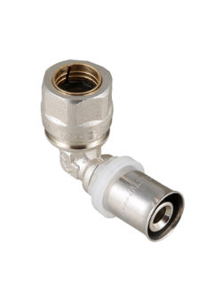 Пресс-фитинг – угольник с переходом на обжимное соединение 16x15 / 20x15