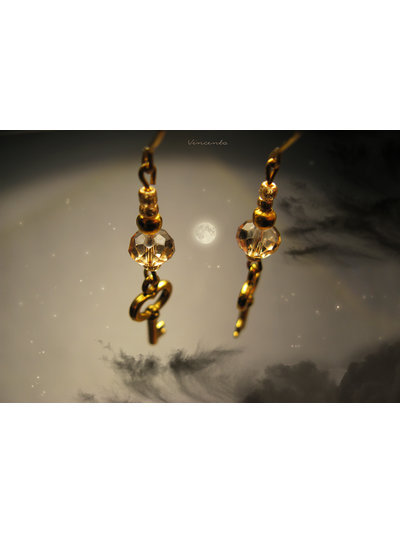 Серьги "Золотой ключик"