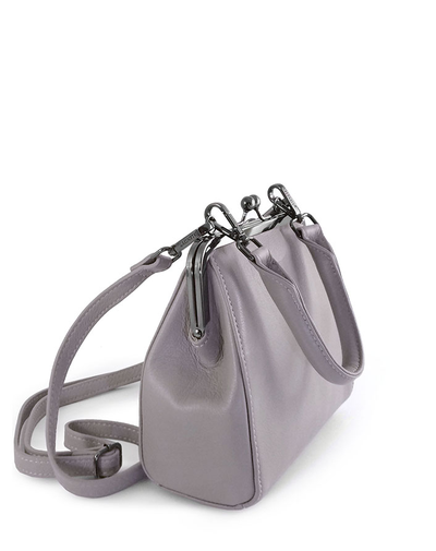 (АРТИКУЛ: 9833/2/01) СУМКА ЖЕНСКАЯ, МАЛЕНЬКАЯ, НАТУРАЛЬНАЯ КОЖА, СЕРАЯ С БЕЖЕВЫМ ОТТЕНКОМ, С РУЧКОЙ И РЕМНЕМ ЧЕРЕЗ ПЛЕЧО