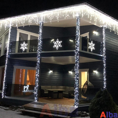 Бахрома 3*0.6 м БЕЛЫЙ ХОЛОДНЫЙ, постоянное свечение IP 65, резина