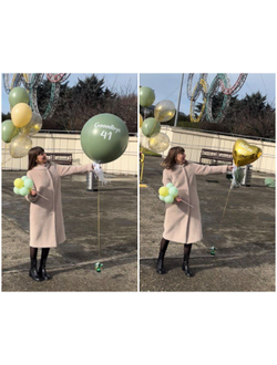 Шар-сюрприз оливковый на День Рождения