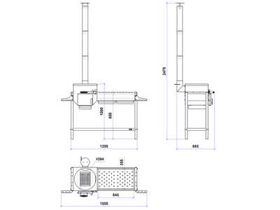 Печь-мангал Искандер-400 "Стандарт Эйр"