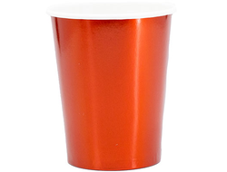 Стакан фольг красный 250мл 6шт