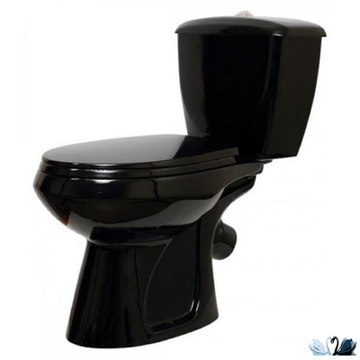 Унитаз с бачком Оскольская керамика Элисса Антивсплеск, черный, Стандарт (сиденье арматура УКЛАД)