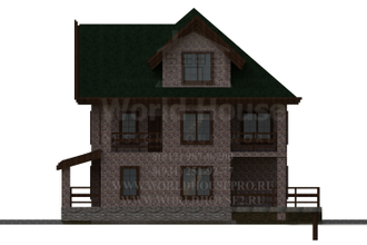 Проект кирпичного коттеджа №49