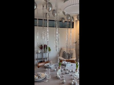 Шары хром серебро с дождиком