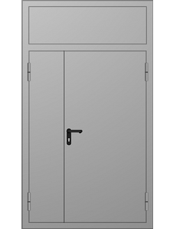 Двупольная глухая дверь с фрамугой с огнестойкостью EI 30, EI 45, EI 60