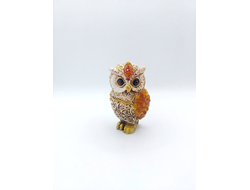 Сова блестящая средняя с янтарем № 2