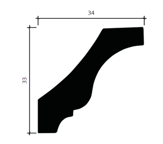 Карниз 1.50.158 - 33*34*2000мм
