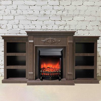 Электрокамин Брукс LUX AO с очагом Fobos