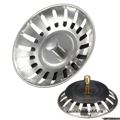 Сетка для кухонной мойки ЛЮКС СТК-12L d-110, большой выпуск