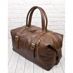 Кожаная дорожная сумка Campora Premium brown (арт. 
4019-53)