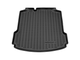 Коврик в багажник пластиковый (черный) для Skoda Rapid (14-20)/(20-Н.В.) без карманов  (Борт 4см)